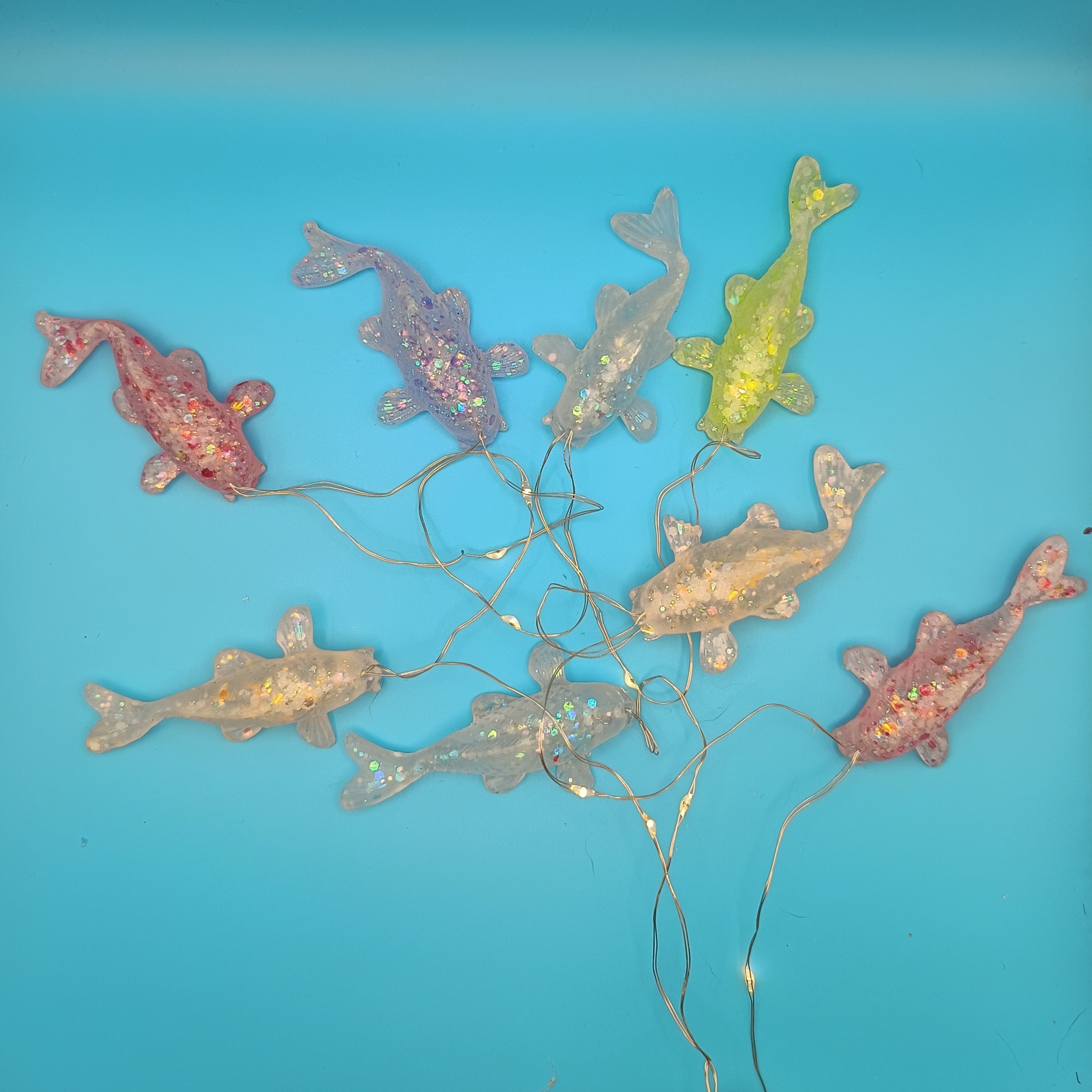 Pastel Sparkle Koi fish LED String Light