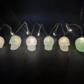 White, Glow In The Dark Skull LED String Lights